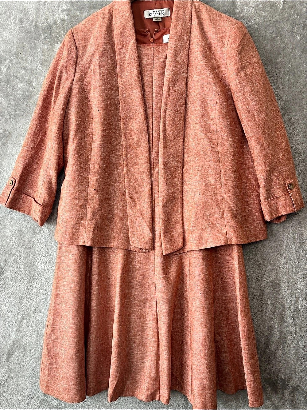 Kasper Pink Midi Dress Set Size 16 Like New